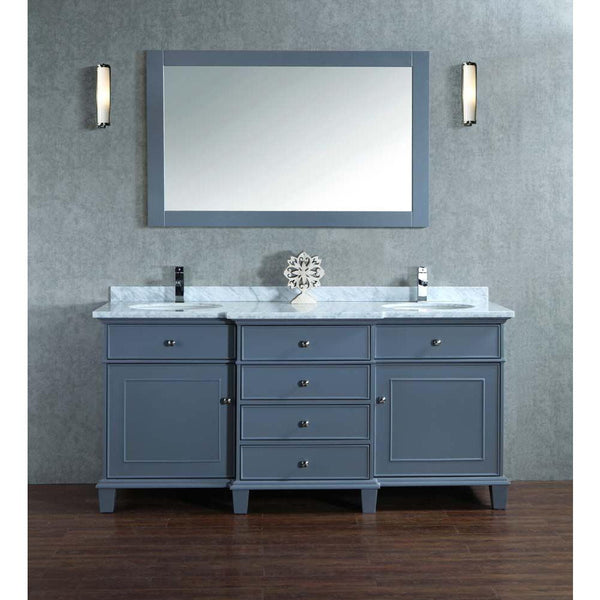 Cadence 60 Inch And 72 Inch Double Sink Bathroom Vanity With Mirror