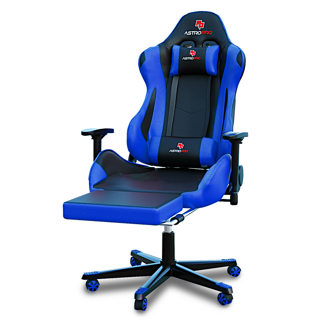 gaming chair with footrest and adjustable armrest