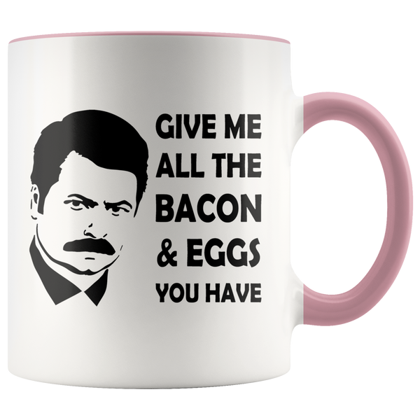 Ron Swanson Bacon And Eggs Mug Absurd Ink 