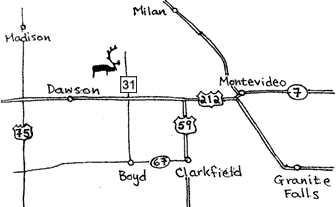 Map to Tokheim Stoneware