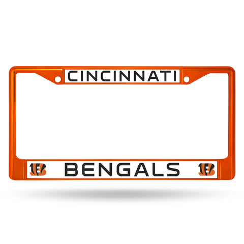 ~Cincinnati Bengals License Plate Frame Metal Orange~ backorder