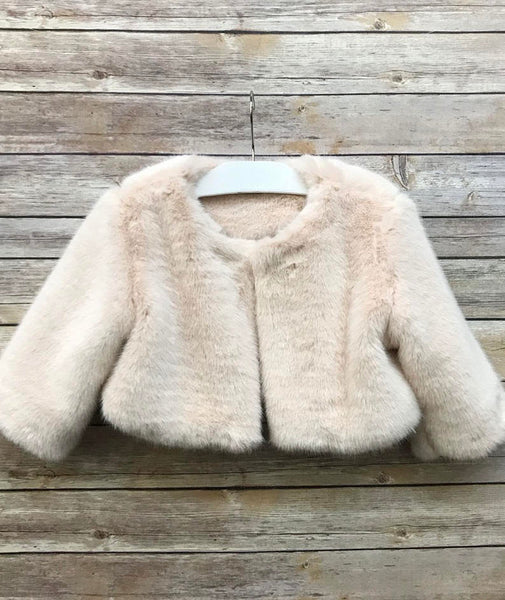 faux fur girl coat