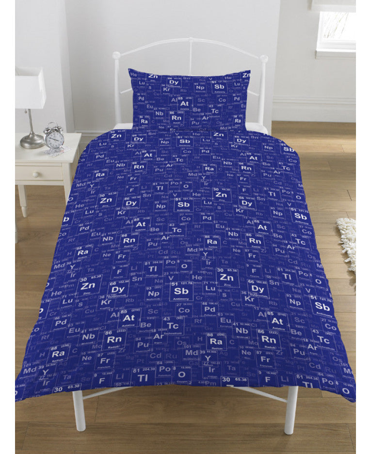 Periodic Table Single Duvet Cover And Pillowcase Set Toys And