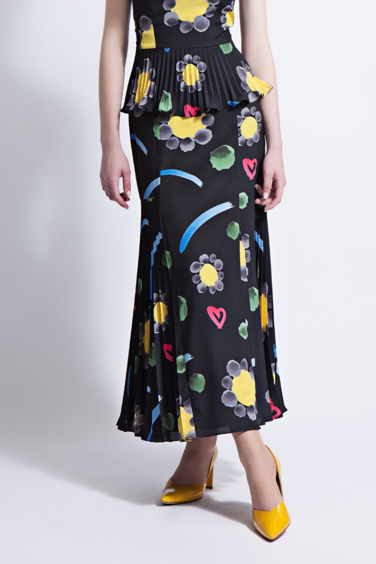 Selena Midi Skirt with Pleats