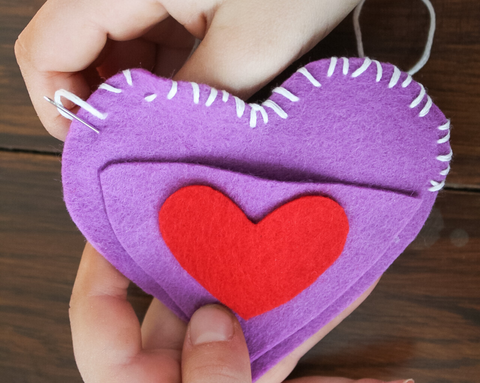 Finished Heart Pouch