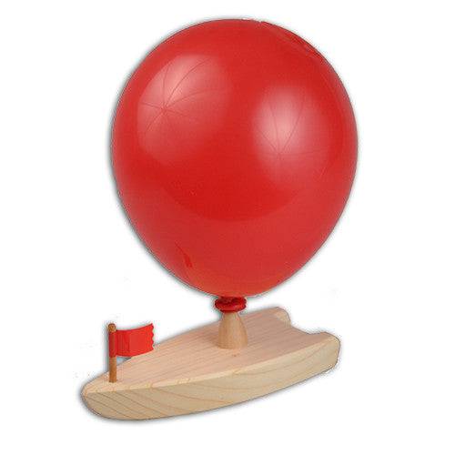 BALLOON POWERED BOAT WOODEN EDUCATIONAL FAMILY FUN REALISTIC SOUND 