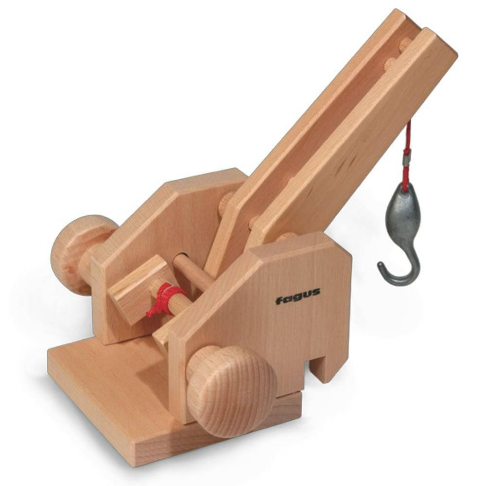 wooden crane toy