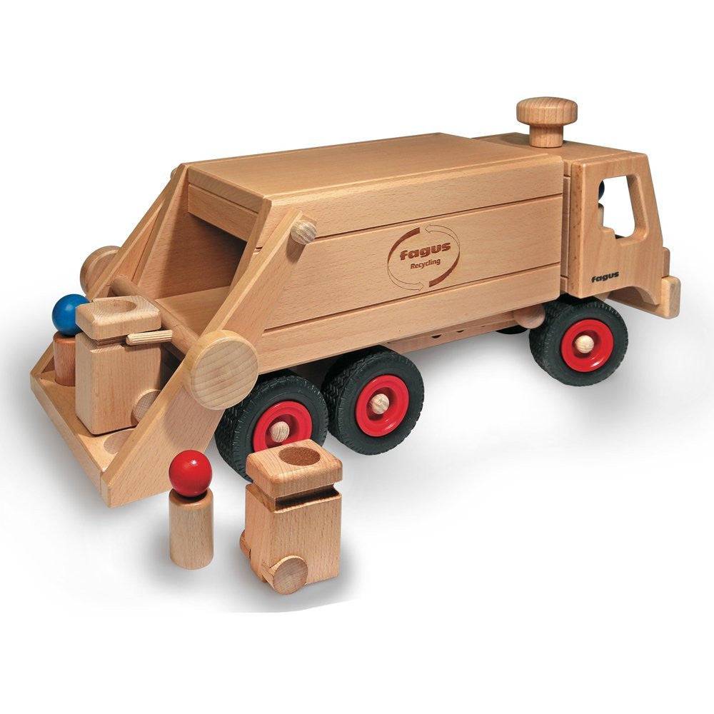 wooden garbage truck