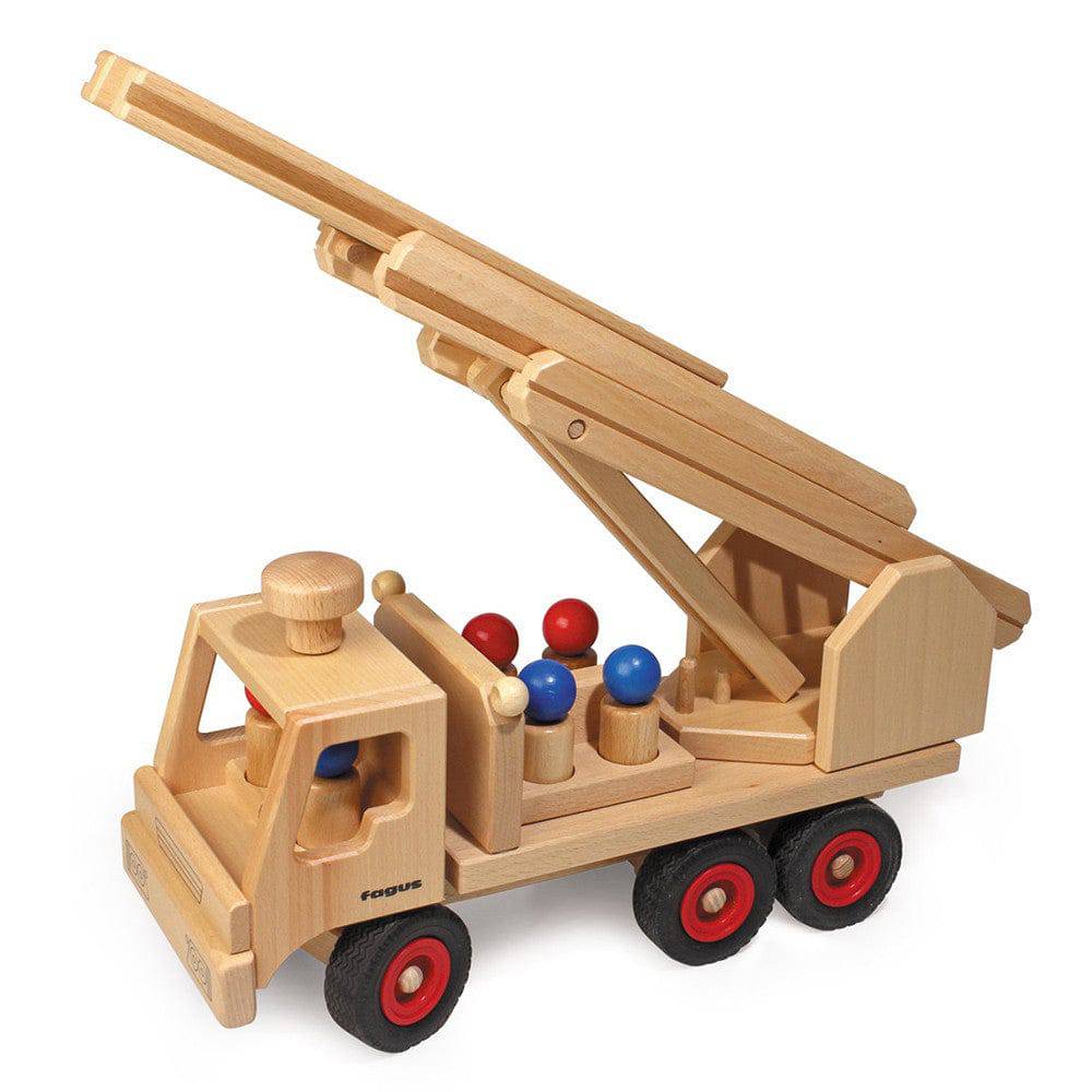 wood fire truck toy