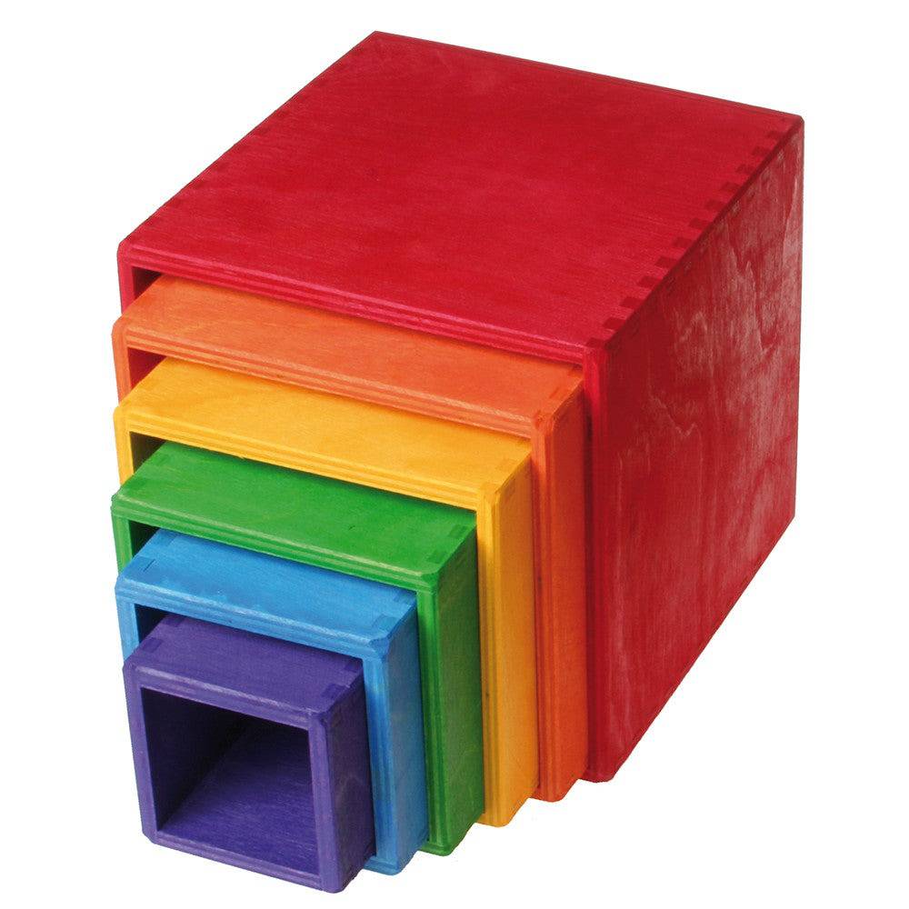 Grimm's Large Rainbow Wooden Boxes 