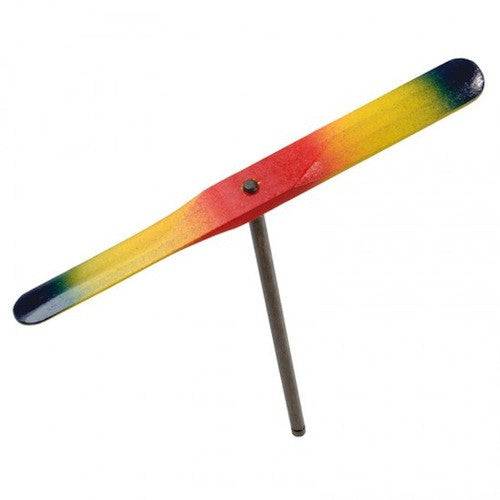 flying propeller hand powered toy