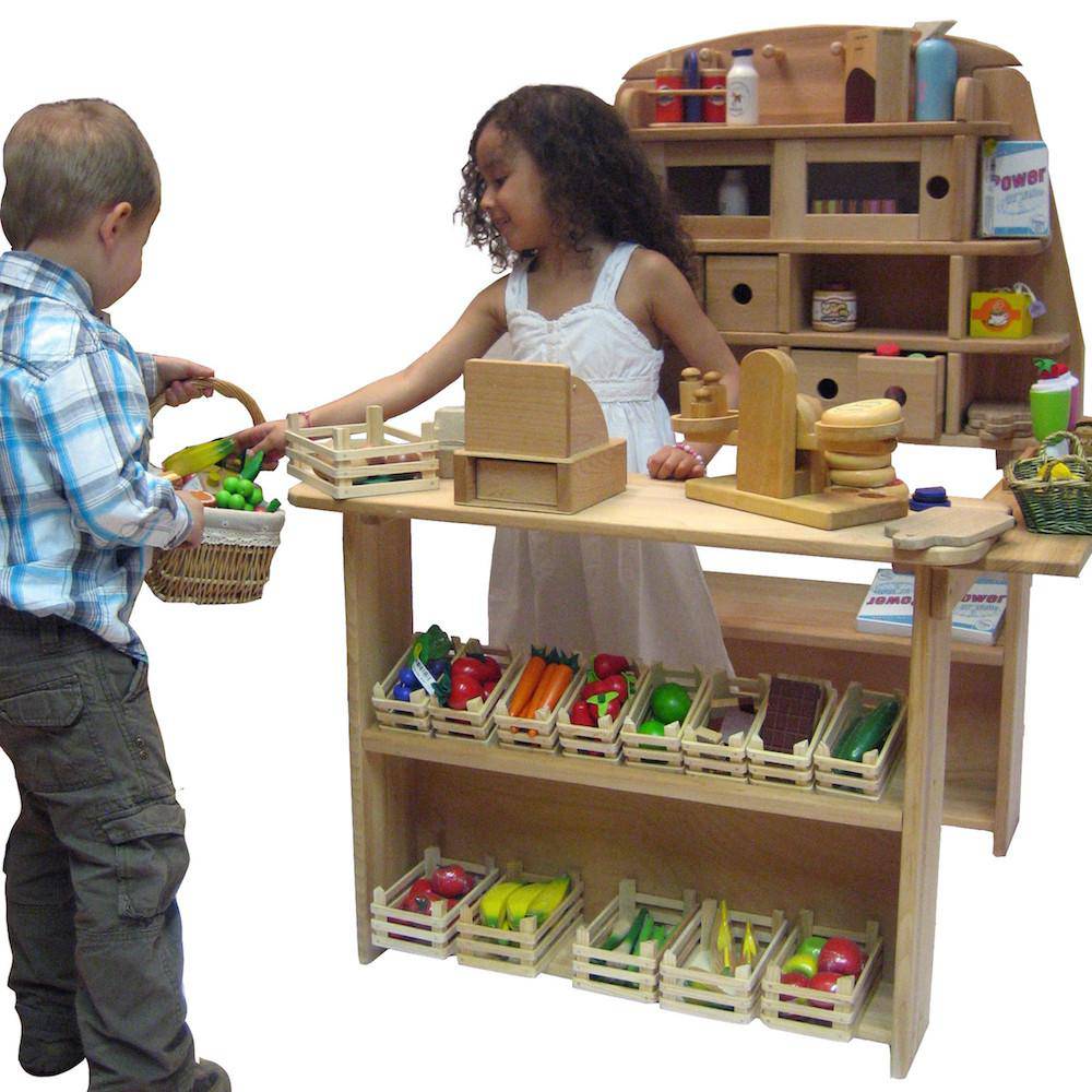 wooden play grocery store
