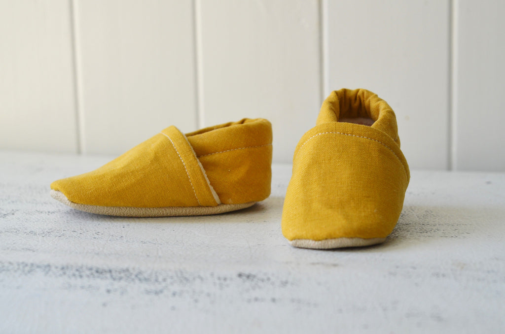 Mustard colored shoes