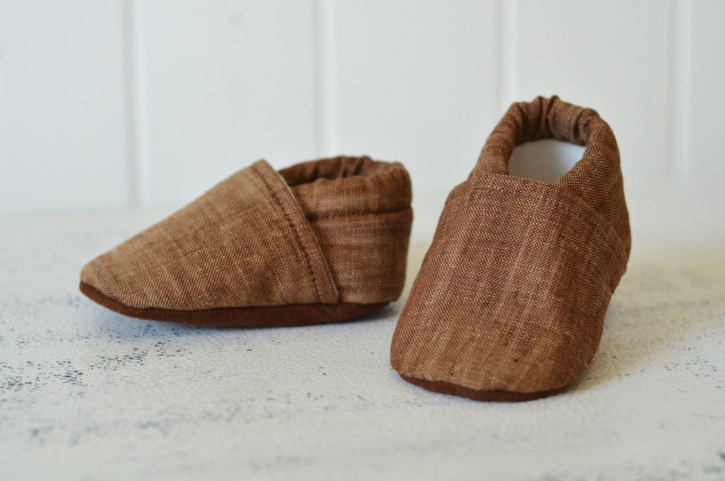 brown baby shoes