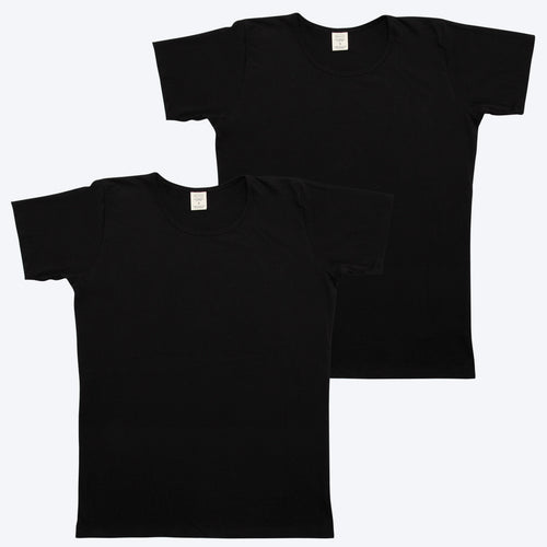 Mens Organic Cotton T-shirt Black 2 Pack