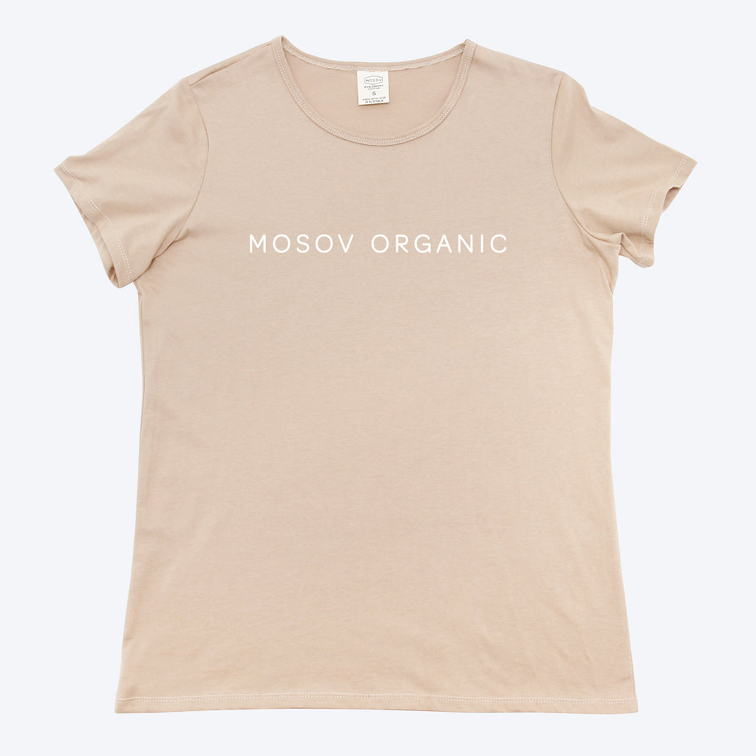 Organic Cotton Logo T-shirt - beige
