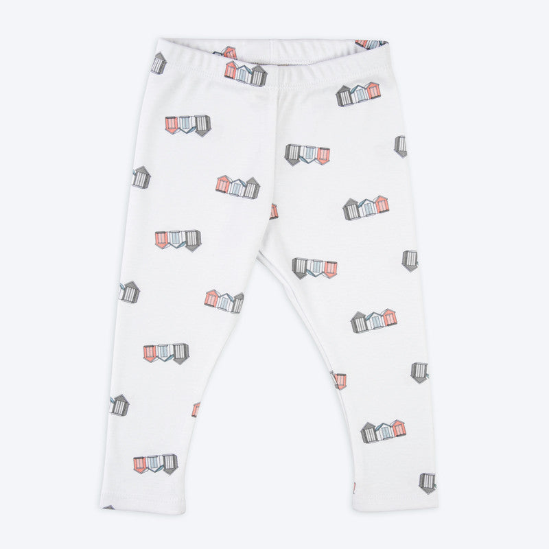 Organic Cotton Baby Leggings - Beach Huts