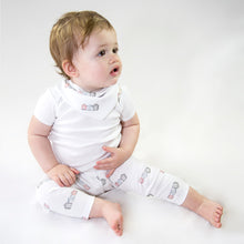 Load image into Gallery viewer, Organic Cotton Baby Leggings - Beach Huts
