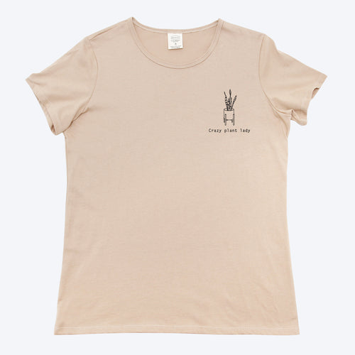 Womens Organic T-shirt Beige