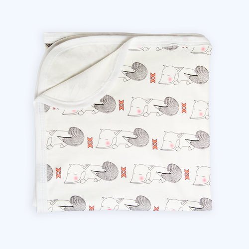Organic Cotton Fox Blanket - Norway Made