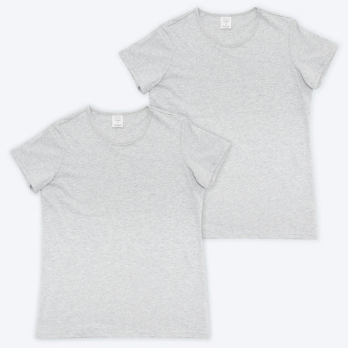 Womens Organic T-shirt Grey 2 PacK 