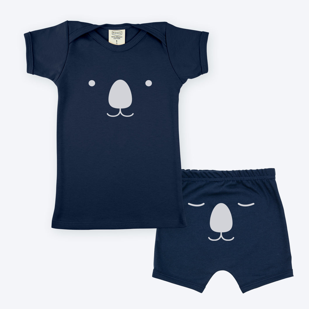 Organic Cotton Baby Set -Navy