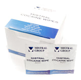 These simple and reliable Cocaine Identification Wipes can presumptively recognize cocaine residue from minimal amounts of traces presents on any surfaces that have been touched by cocaine drug. 