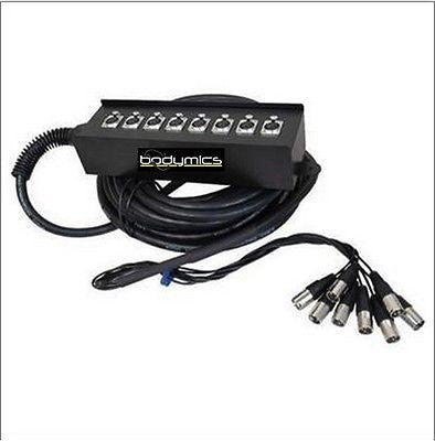 8x XLR cross-stage sub snake (no returns) with Stage Box - 10m (~32') Snake Audio
