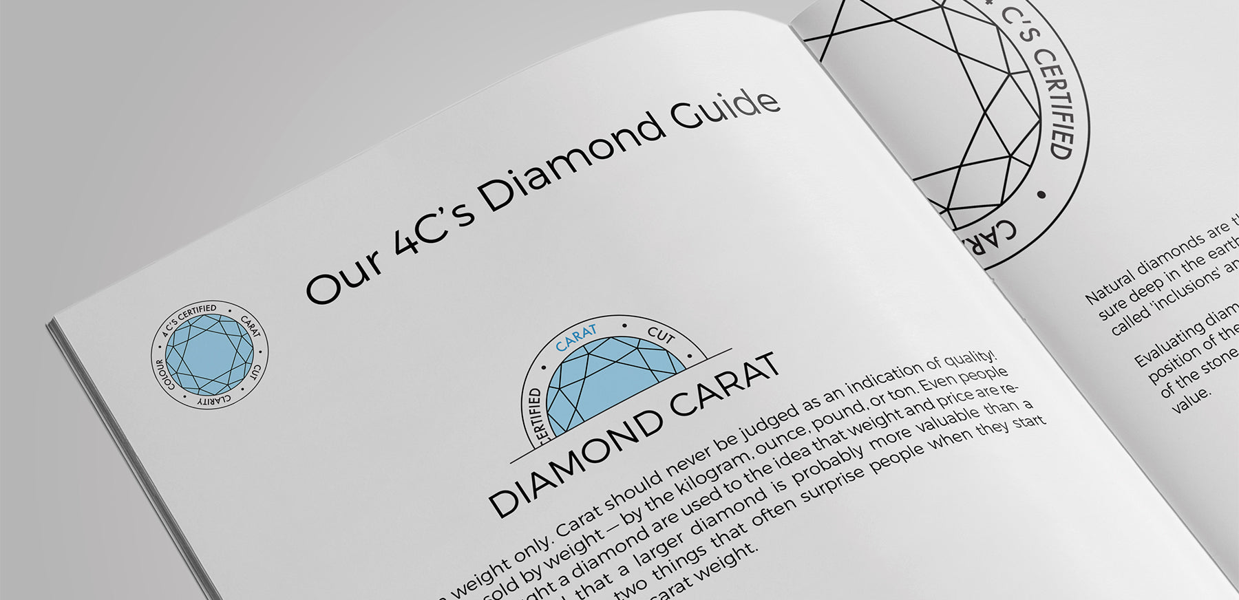 4C's diamond education icons for print
