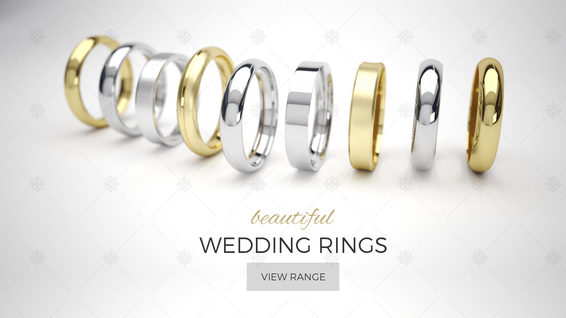 Wedding ring website banner design