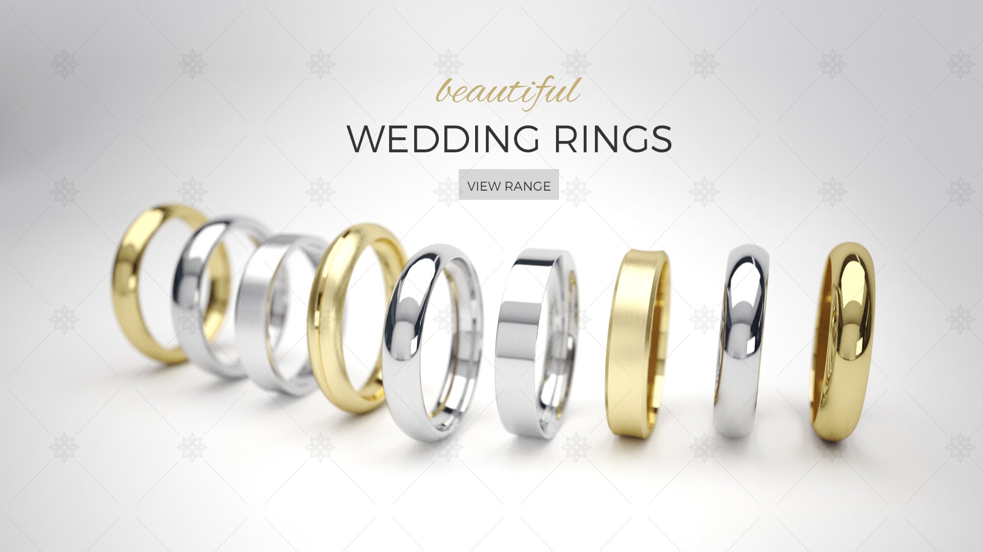 wedding rings website banner design