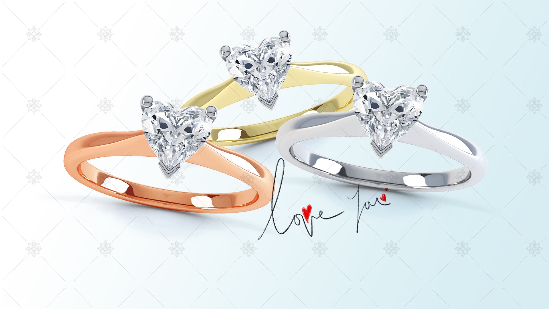 Valentines day jewellery website slider design
