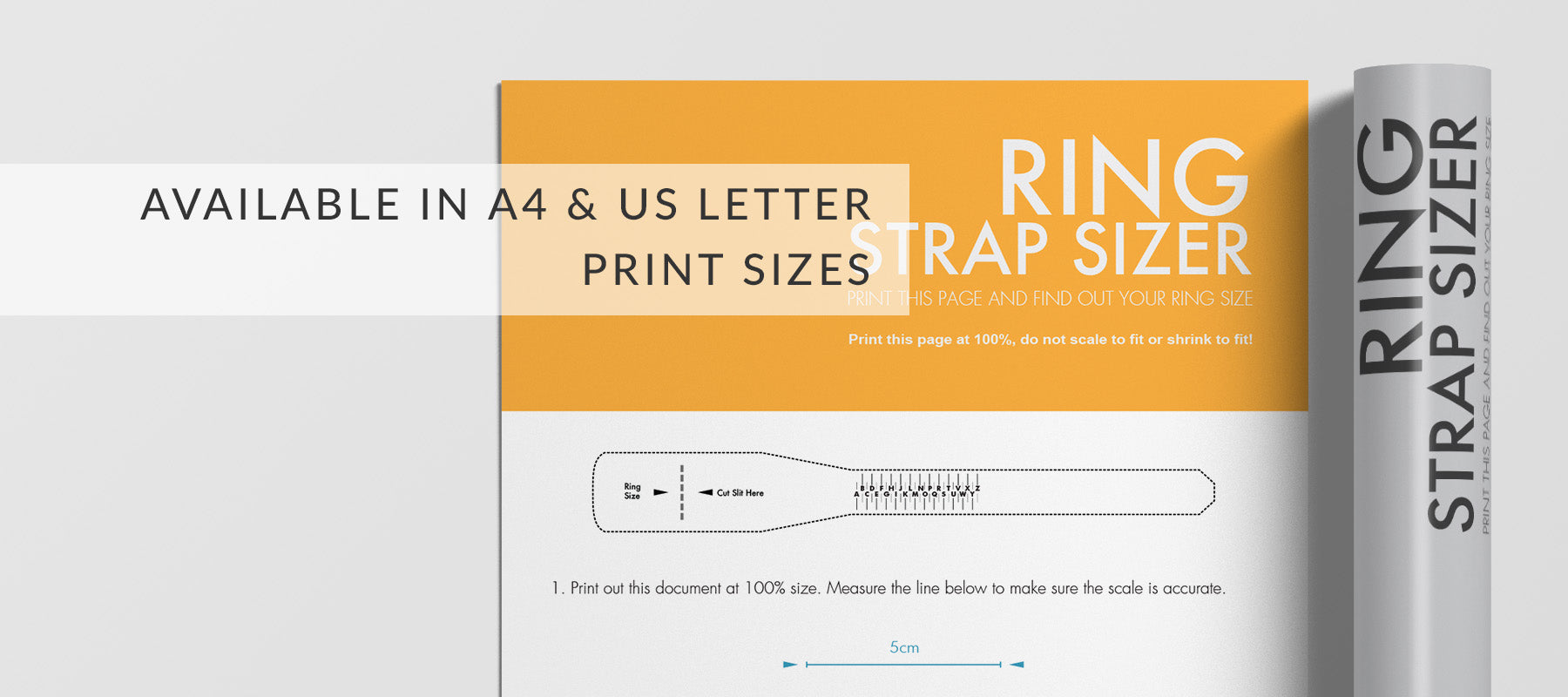 printable finger size chart