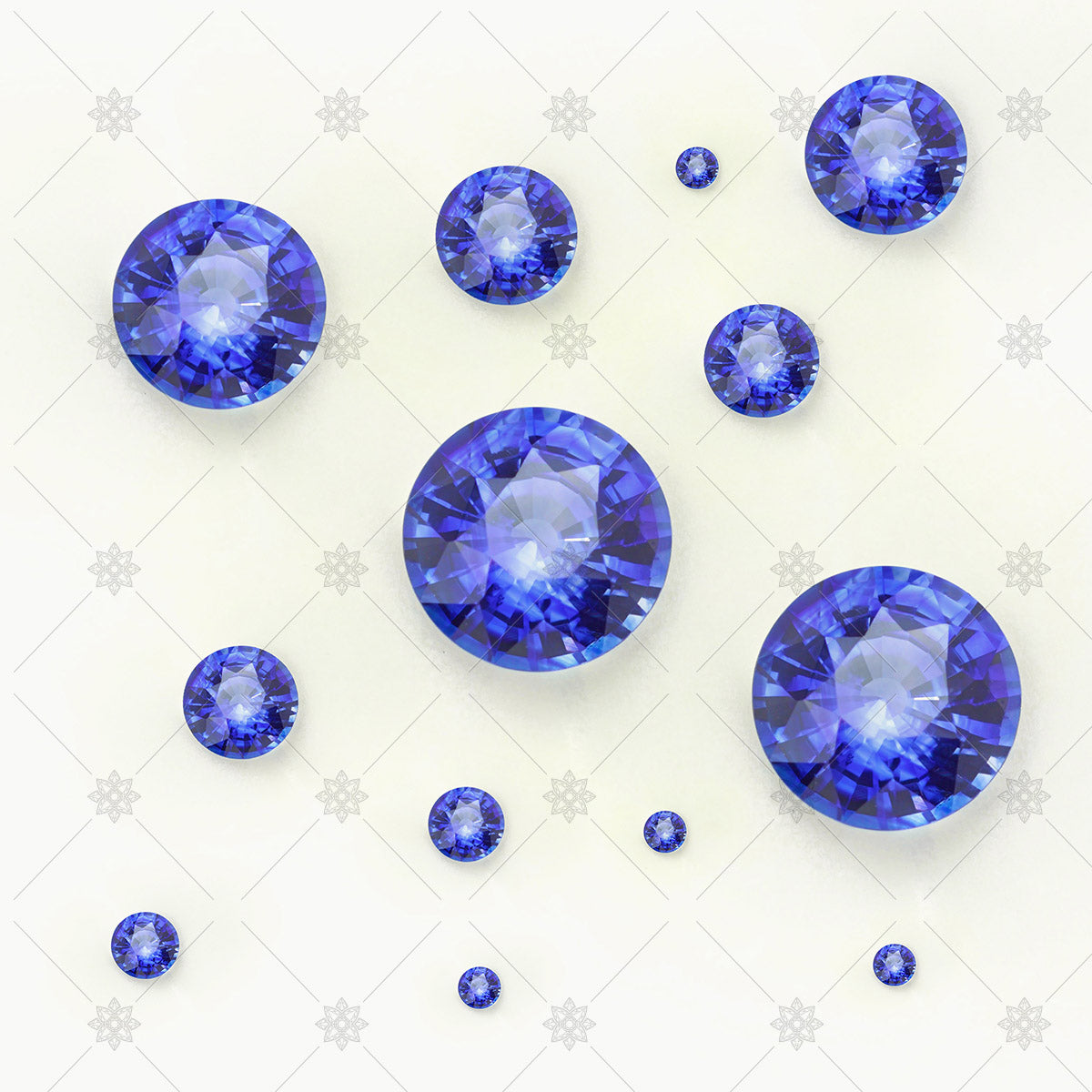 group of blue sapphires