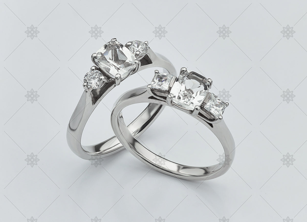 3 stone trilogy diamond rings