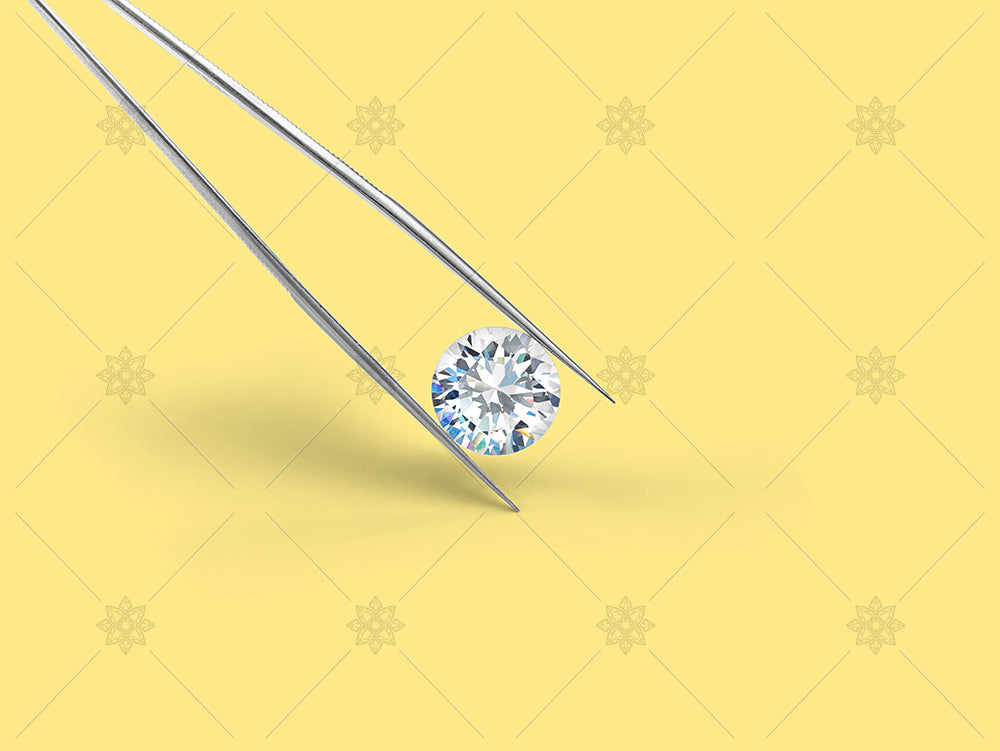 Diamond Tweezers on Yellow background