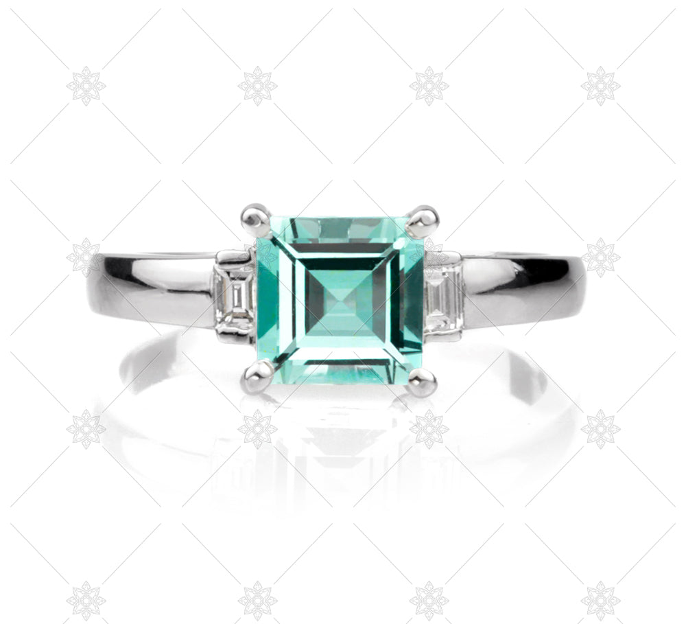 Emerald Carre Cut Ring