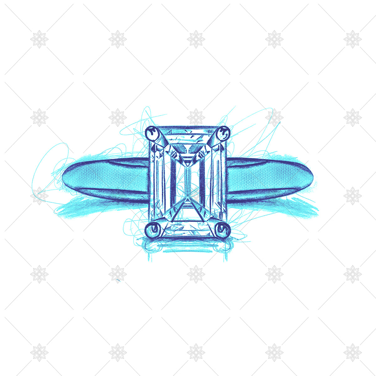 Emerald diamond ring drawing