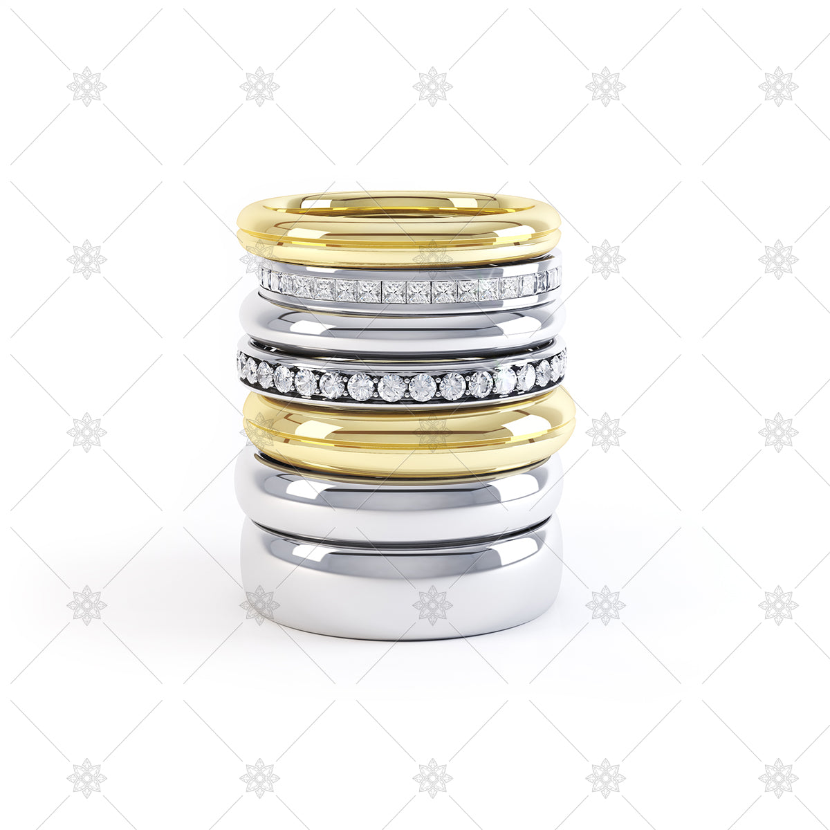 diamond wedding ring stack
