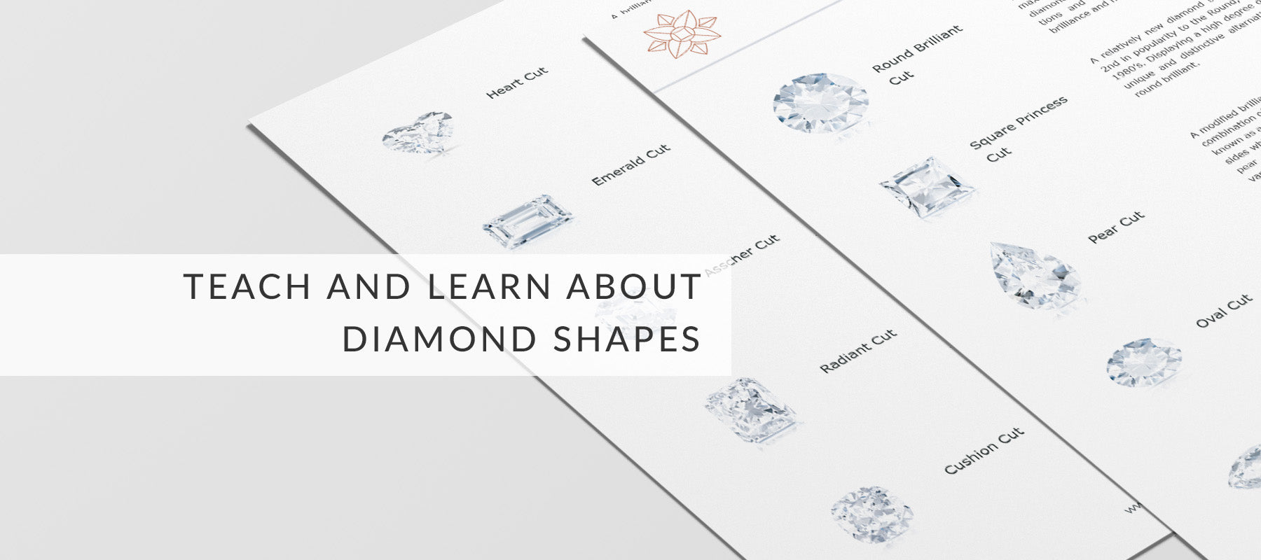 diamond cuts and shapes for education and learning