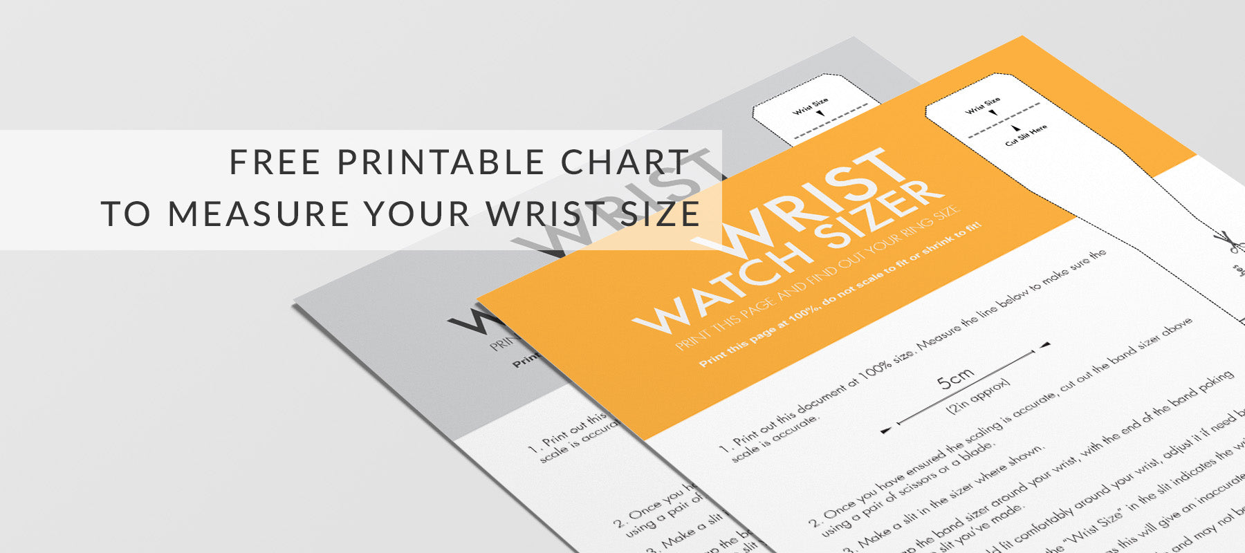 wrist size finder for watches