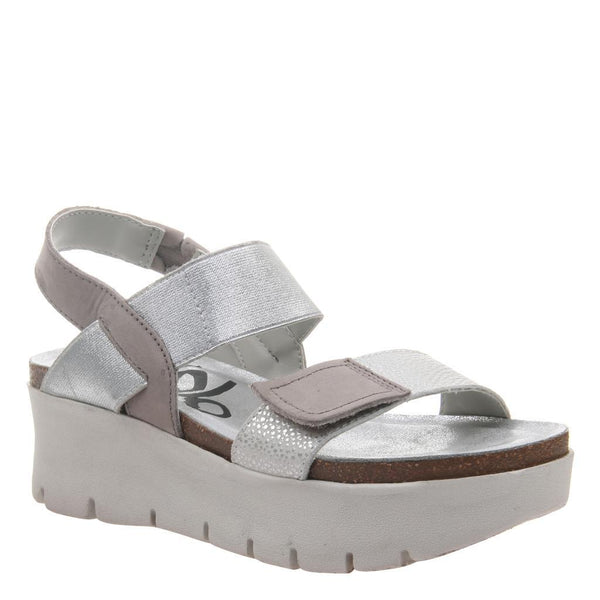 Nova in New Silver Wedge Sandals 