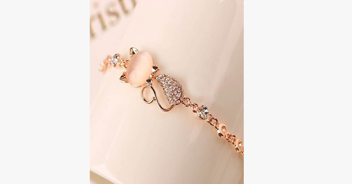 Cute Cat Charm Bracelet Jewelry