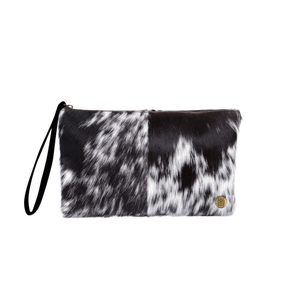 black & white clutch bag