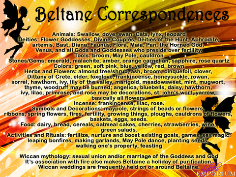 Beltane Correspondences what to do for Beltane