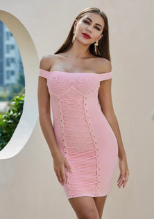 Renee Pink Tie Front Mini Dress
