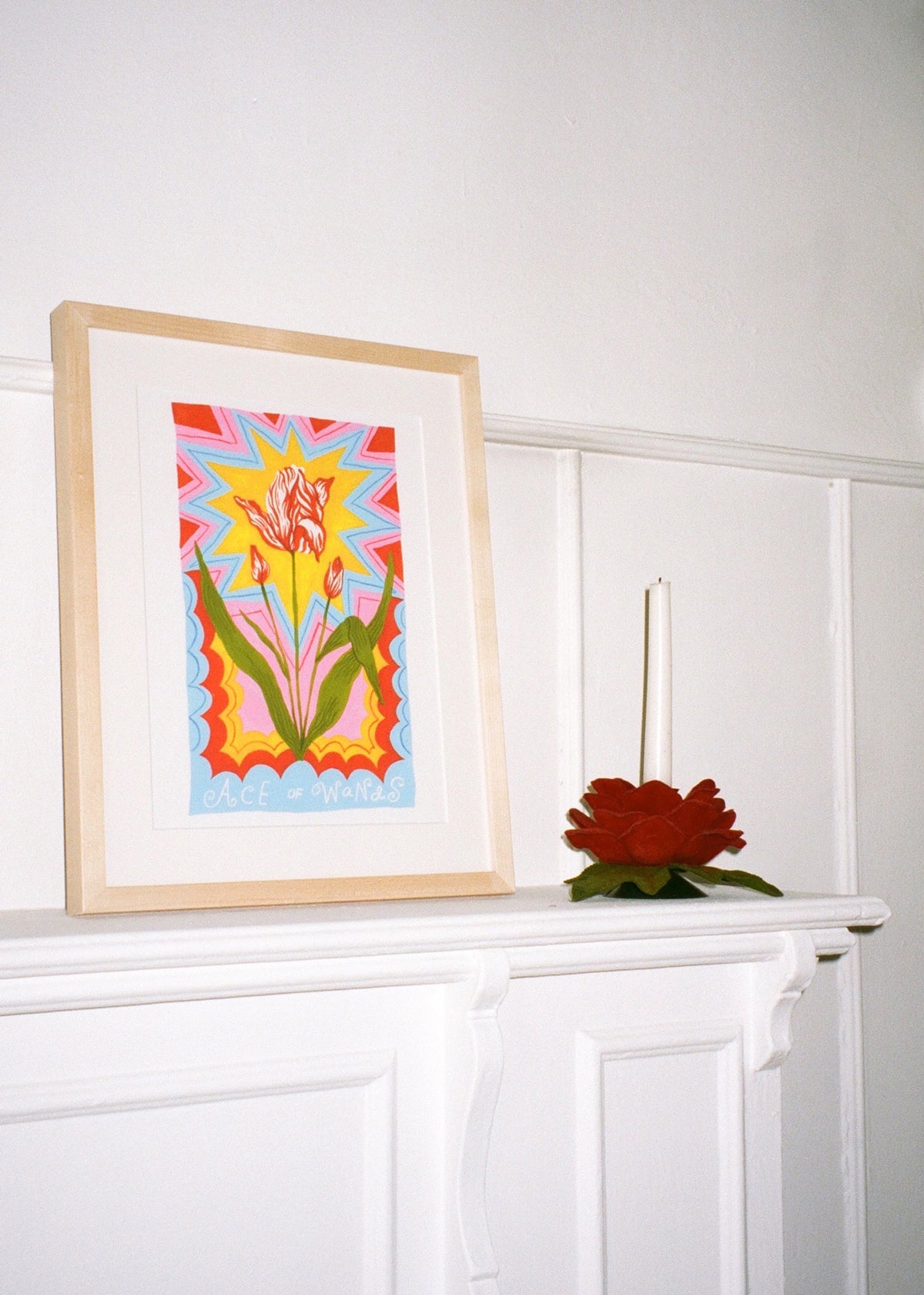 tarot prints (framed in natural wood)