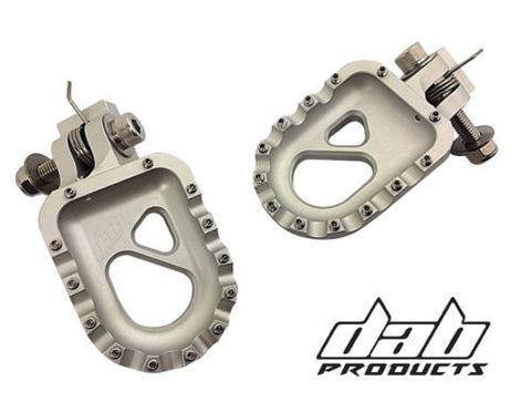DAB PRODUCTS 55MM PERFORMANCE ALLOY TRIALS FOOTRESTS FOOTPEGS SILVER GAS GAS 4RT