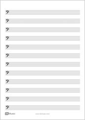 Bass Clef Manuscript Paper