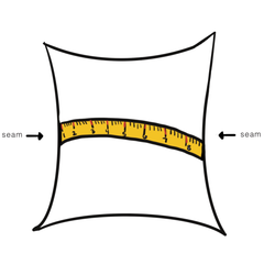 how to measure a stuffed pillow